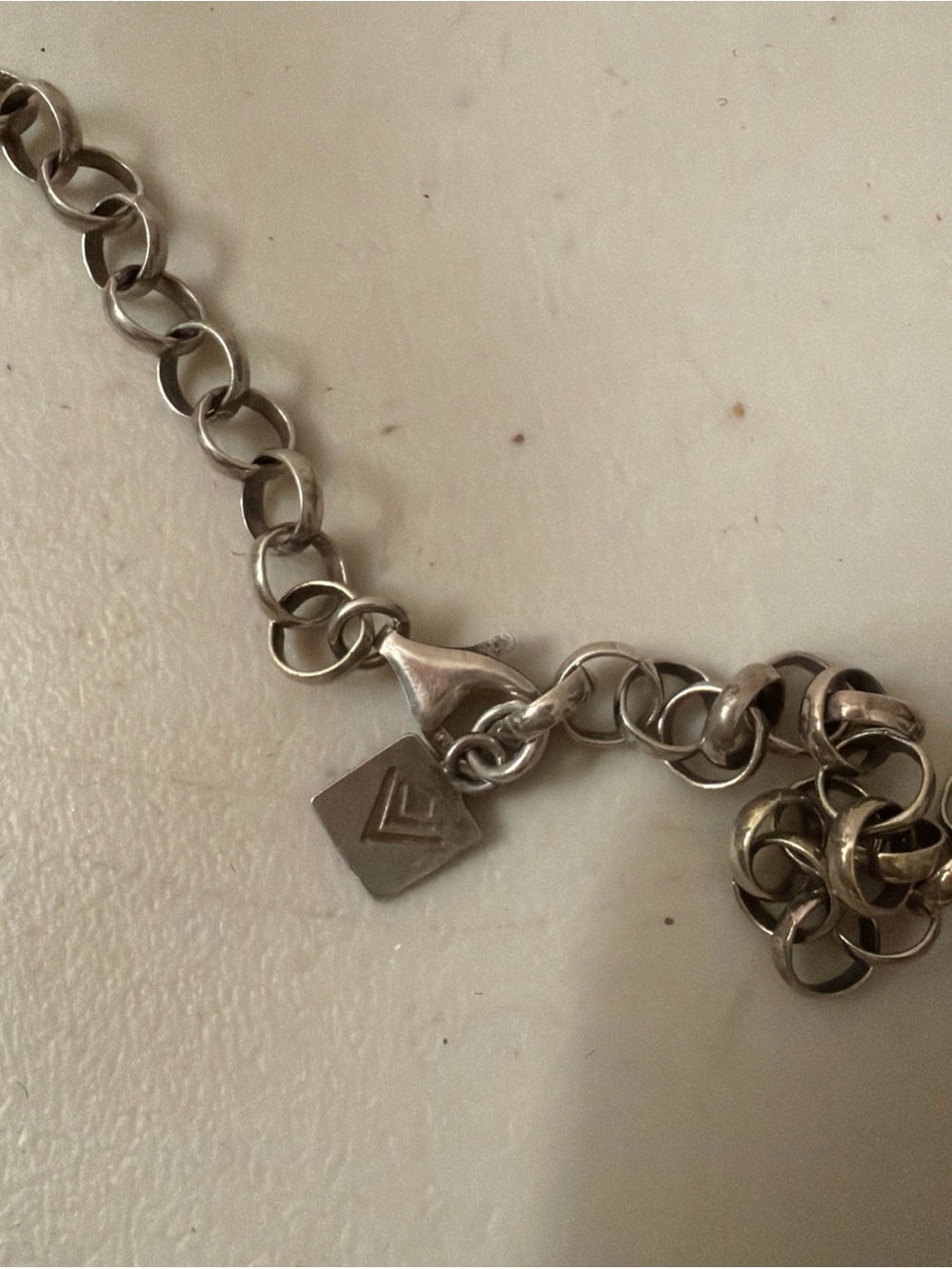 Silpada 925 Silver Multi Circle Charm Necklace 16” - Picture 4 of 5